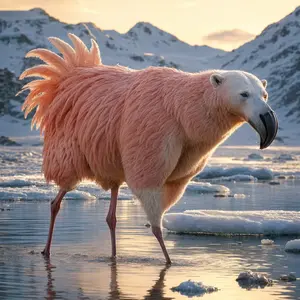 Flamingo + Polar bear